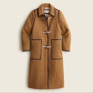 J crew collection toggle coat Italian fall blanket wool soft brown